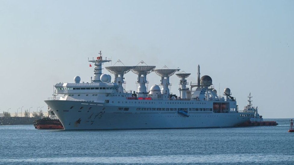 Yuan Wang-5 Ship at Sri Lanka's Hambantota Port