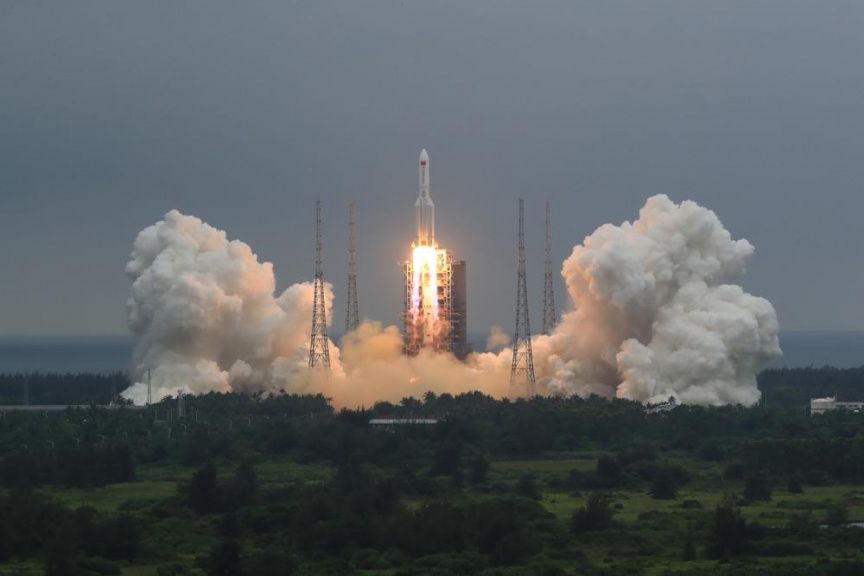 China launched main module of its first permanent space station