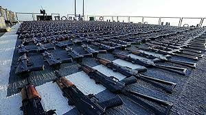 US Navy says it seized Iran assault rifles bound for Yemen