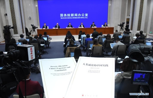 China issued a white paper titled, “Poverty Alleviation: China's Experience and Contribution”